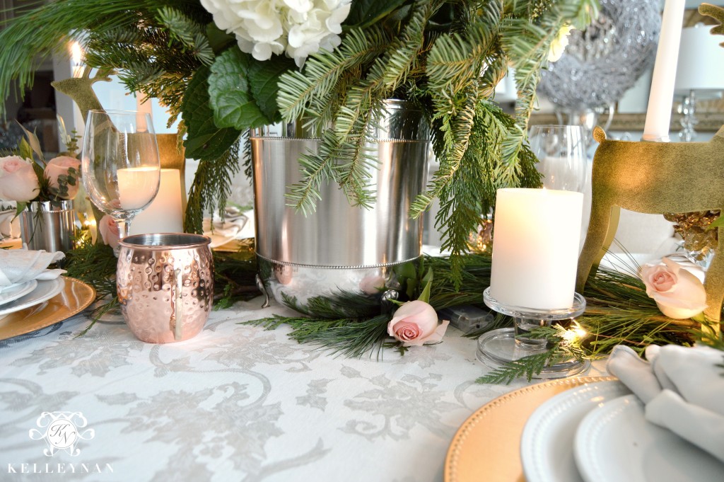 Trash Can Table Centerpiece