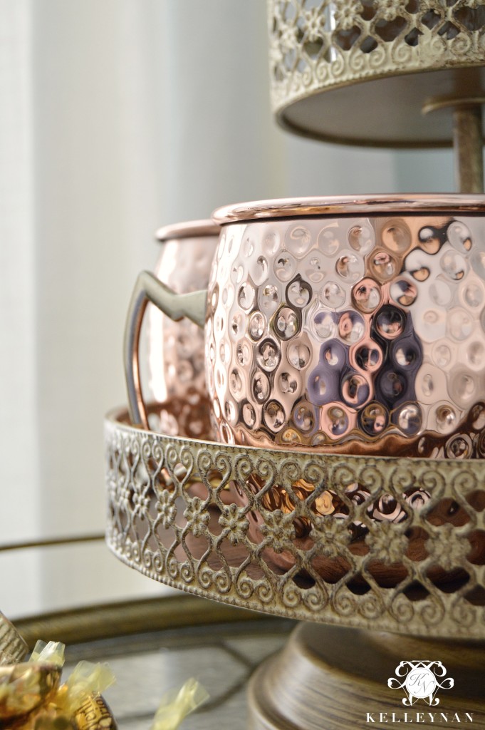 Copper Mugs for Hot Chocolate Bar