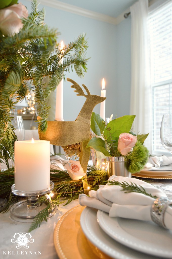 Candles on Holiday Table