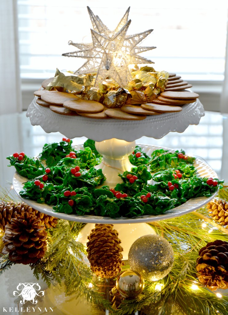 Holly Cookie Display 3