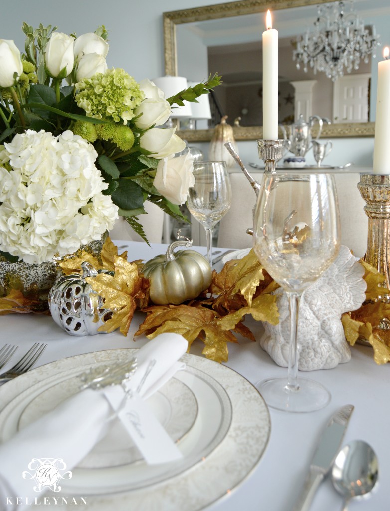 Peacock Inspired Dining Room and Tablescape - Kelley Nan