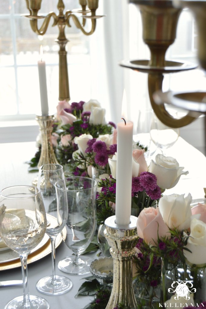 Valentine's Day Table with Candles