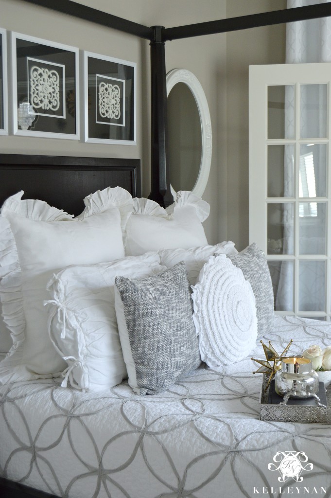 Neutral Bedding in Guest Room