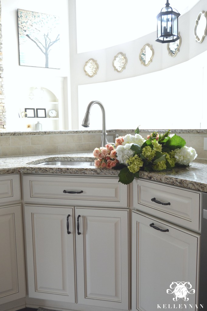 Hydrangeas in the sink