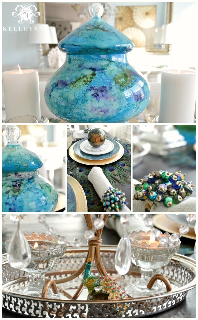 Peacock Table Collage 1