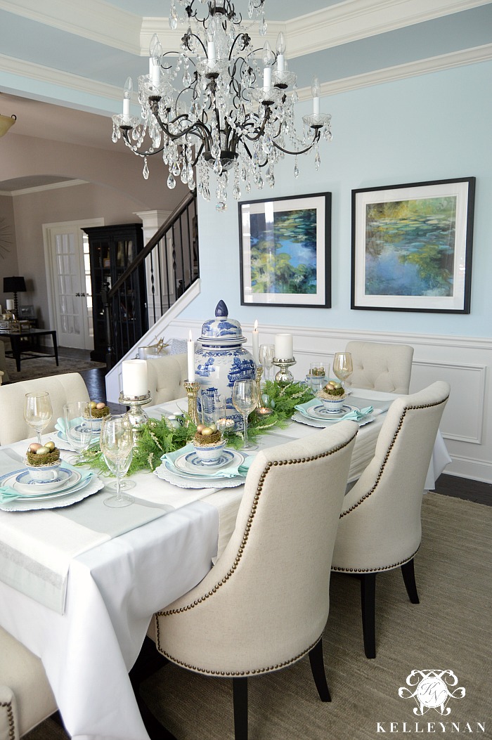 Blue And White Décor Ideas For A Classic Easter Table