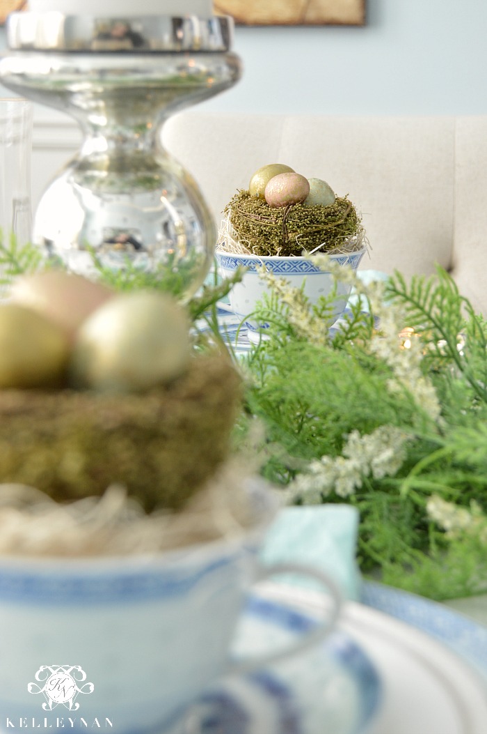 Easter Table with Bid Nests