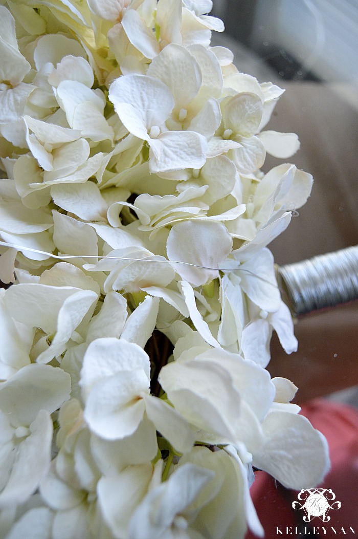 White Hydrangea Wedding Wreath