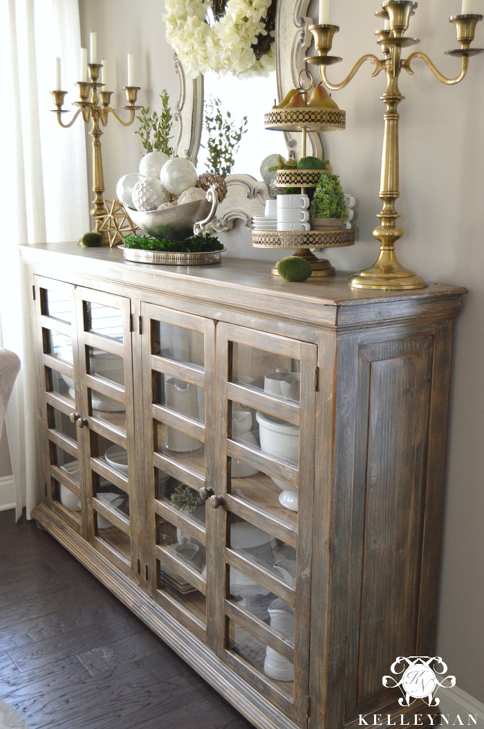 HomeGoods Breakfast Room Wooden Sideboard Hutch