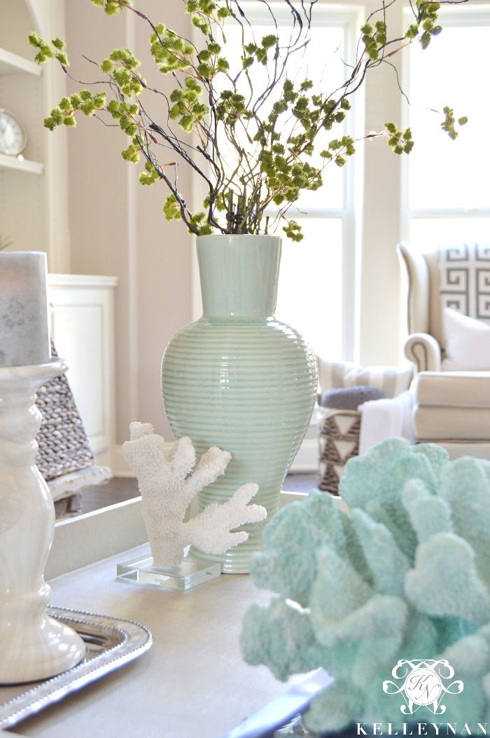 Coffee Table Details with Coral