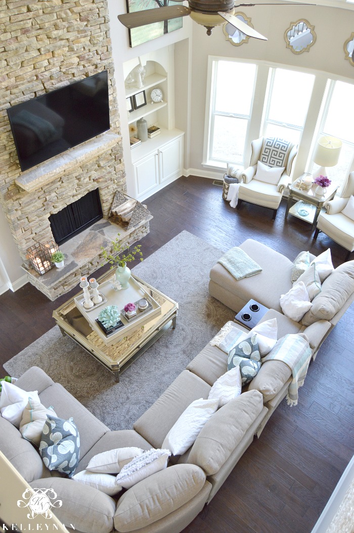 Cool Tone Spring Ready Living  Room  Tour Kelley Nan