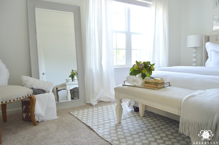 Neutral and White Guest Bedroom