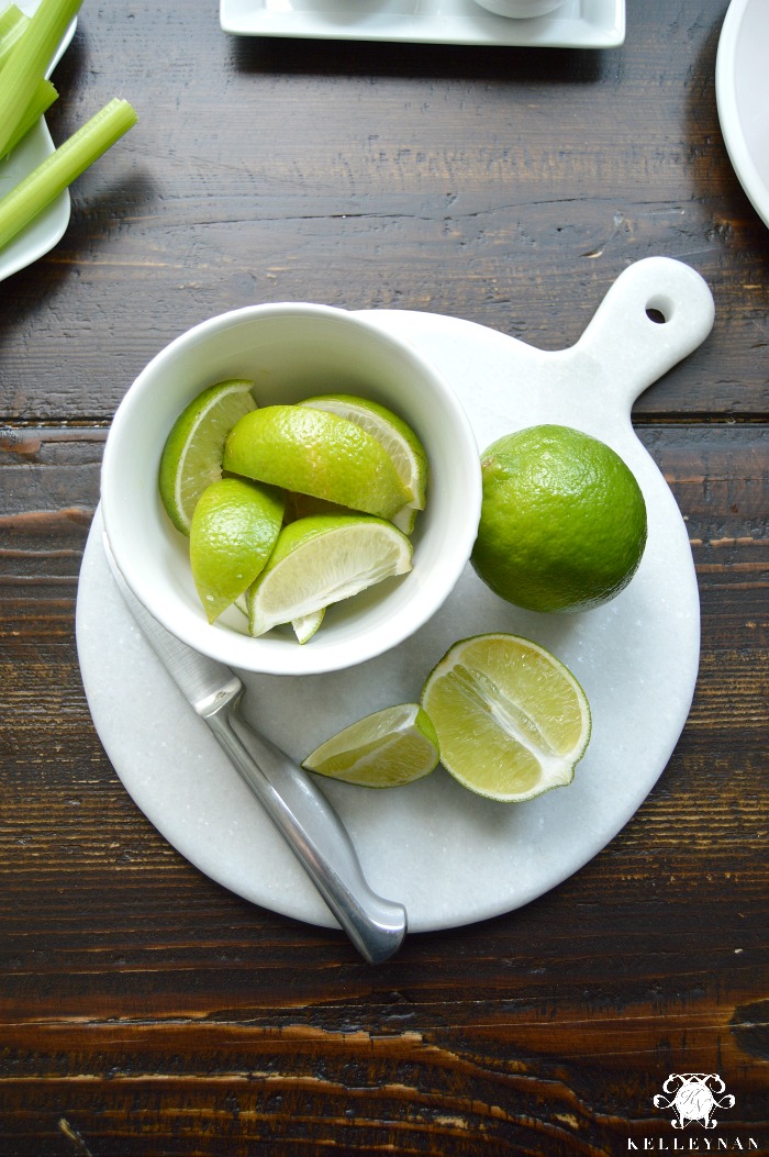 Lime Garnish for Build Your Own Bloody Mary Bar