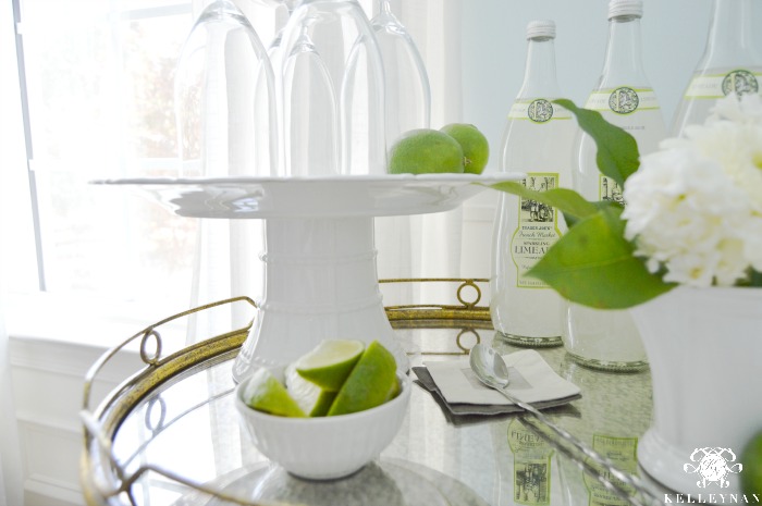 Beverage Station Display with Cake Stand