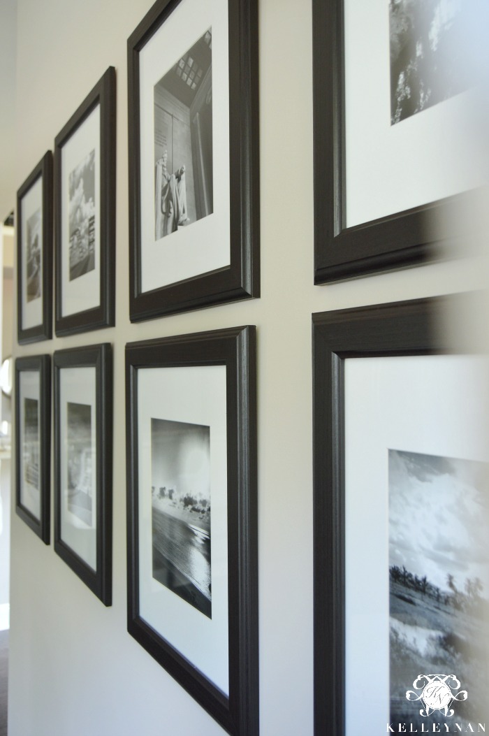 Black and White Travel Gallery Wall and Other Gallery Wall Ideas