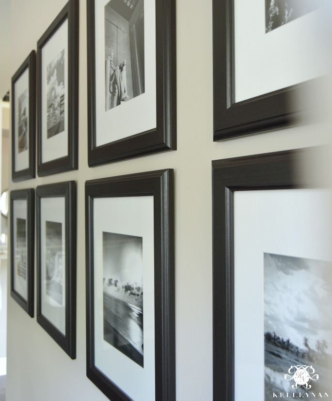 Black and White Travel Gallery Wall and Other Gallery Wall Ideas