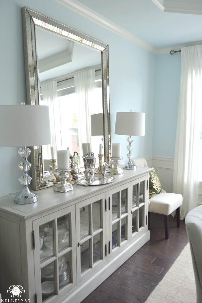 Dining Room Update | Vertical Vs. Horizontal Buffet Mirror