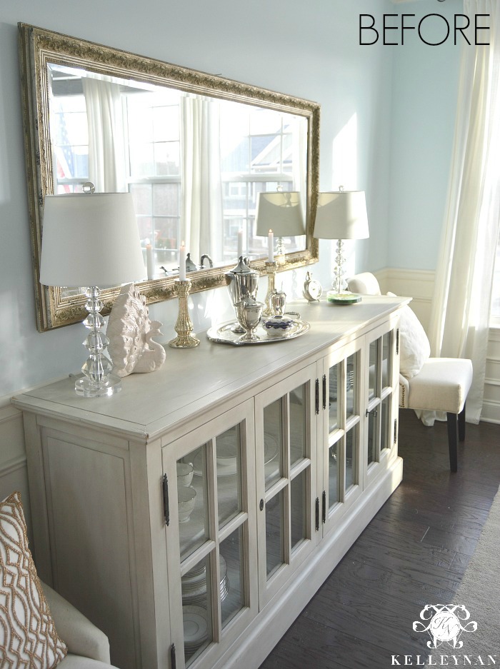 Vertical Vs Horizontal Buffet Mirror, How High To Hang A Mirror Over Console Table