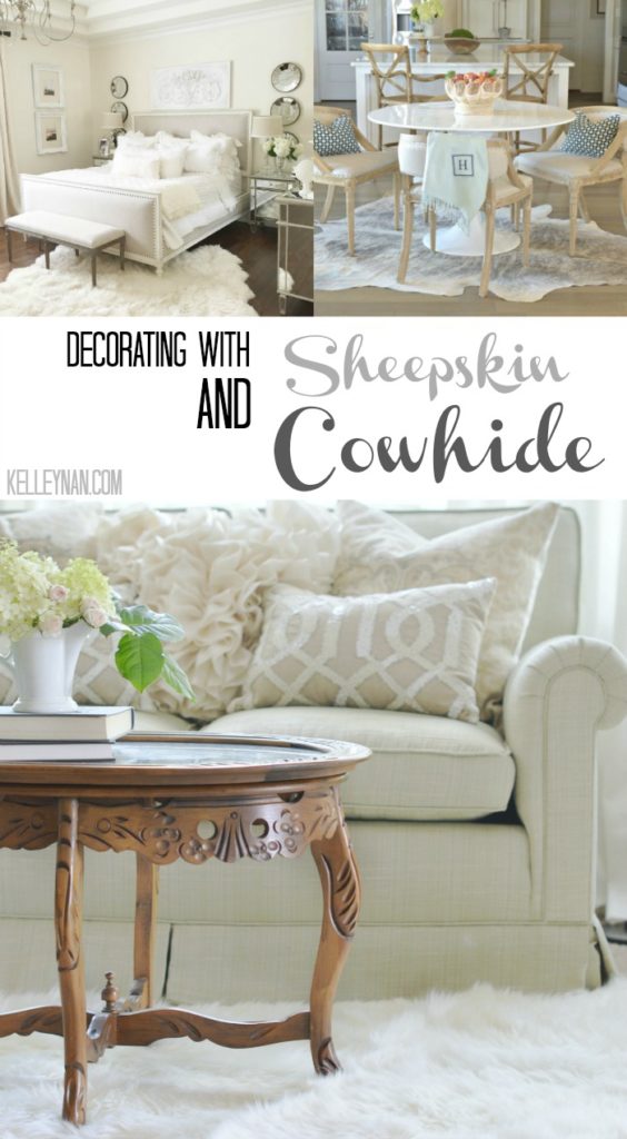 Decorating with Sheepskin and Cowhide - Kelley Nan
