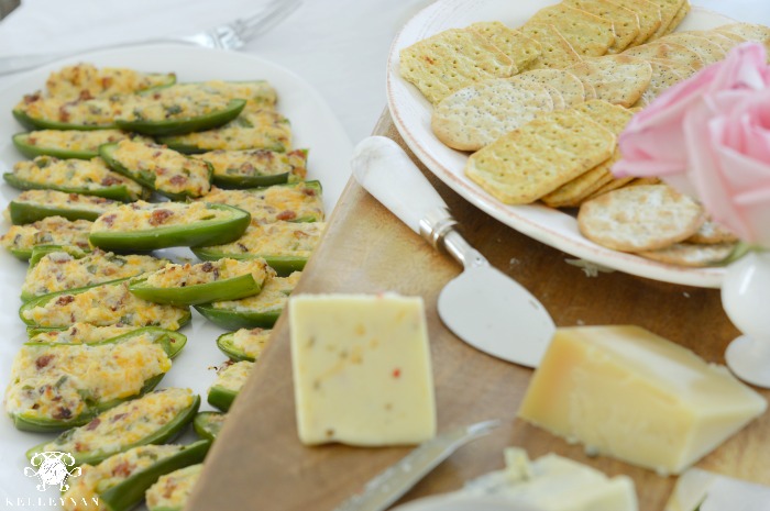 Jalepeno Poppers with Recipe and Pottery Barn Cheese Board