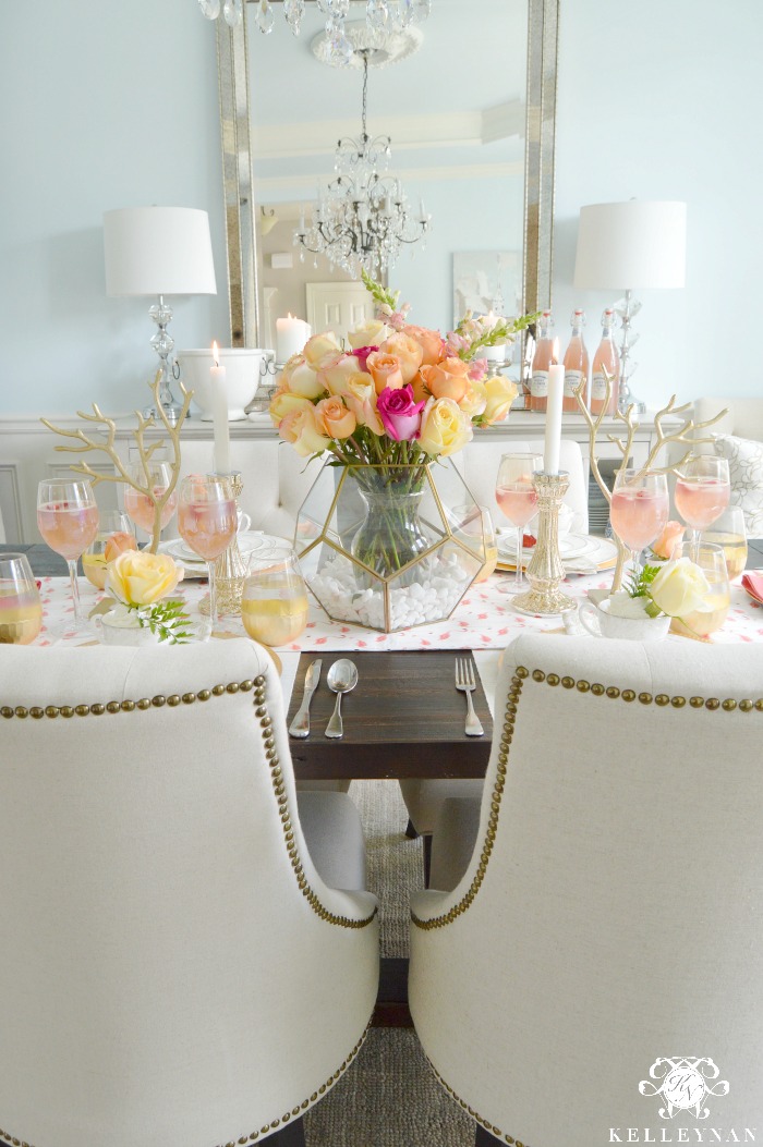 Girl Party Table Ideas with Pink Lemonade