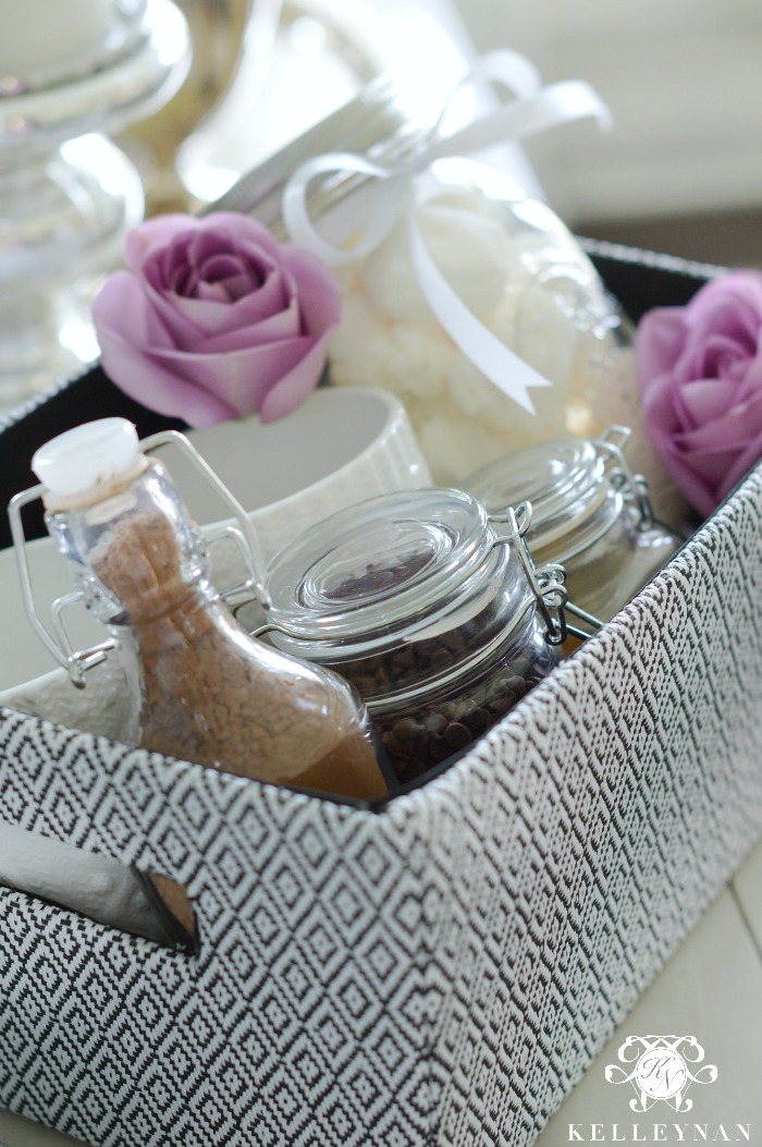 Hot Chocolate Basket for Hostess Gift