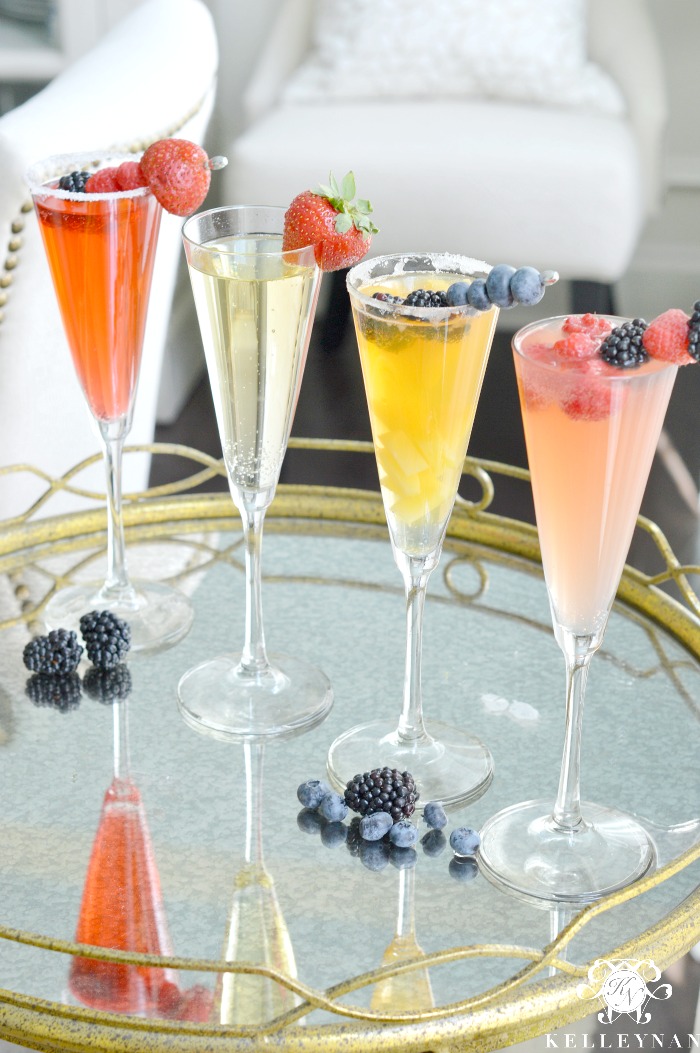 Mimosas in Different Flavors
