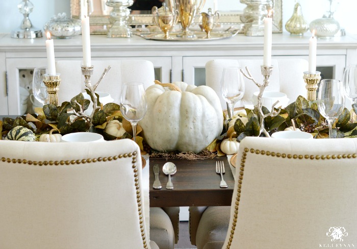 Fall Tablescape with Greenery and the Best Chicken Tortilla Soup