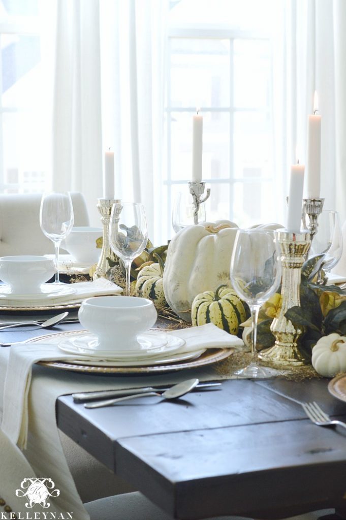 Fall Tablescape with Greenery and the Best Chicken Tortilla Soup