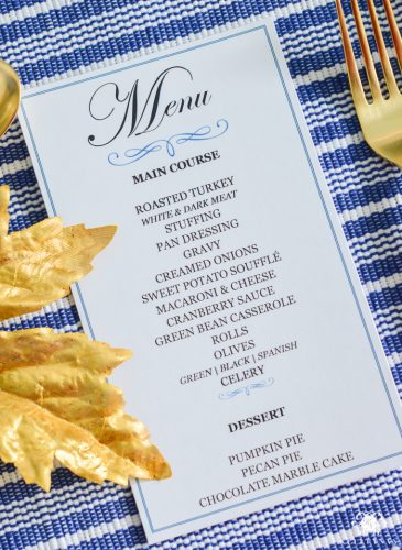 A Classic Blue and White Table for a Traditional Thanksgiving - Kelley Nan