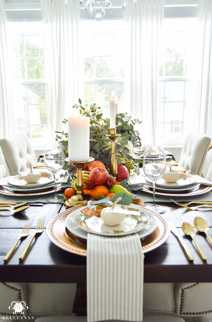 A Traditional Thanksgiving Table with Pottery Barn - Kelley Nan