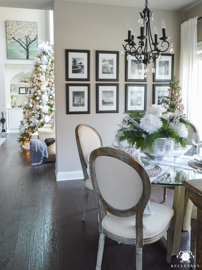 Simple Intimate Ice Blue Christmas Table Kelley Nan