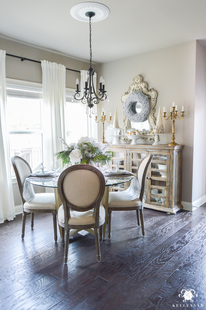 Simple Intimate Ice Blue Christmas Table Kelley Nan