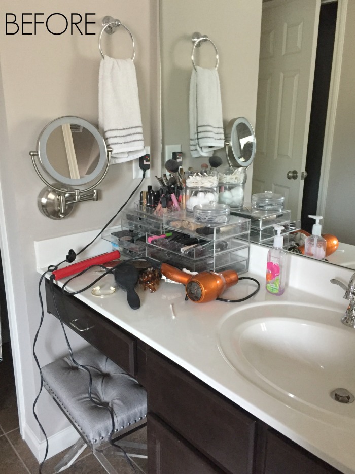 organized bathroom cabinets