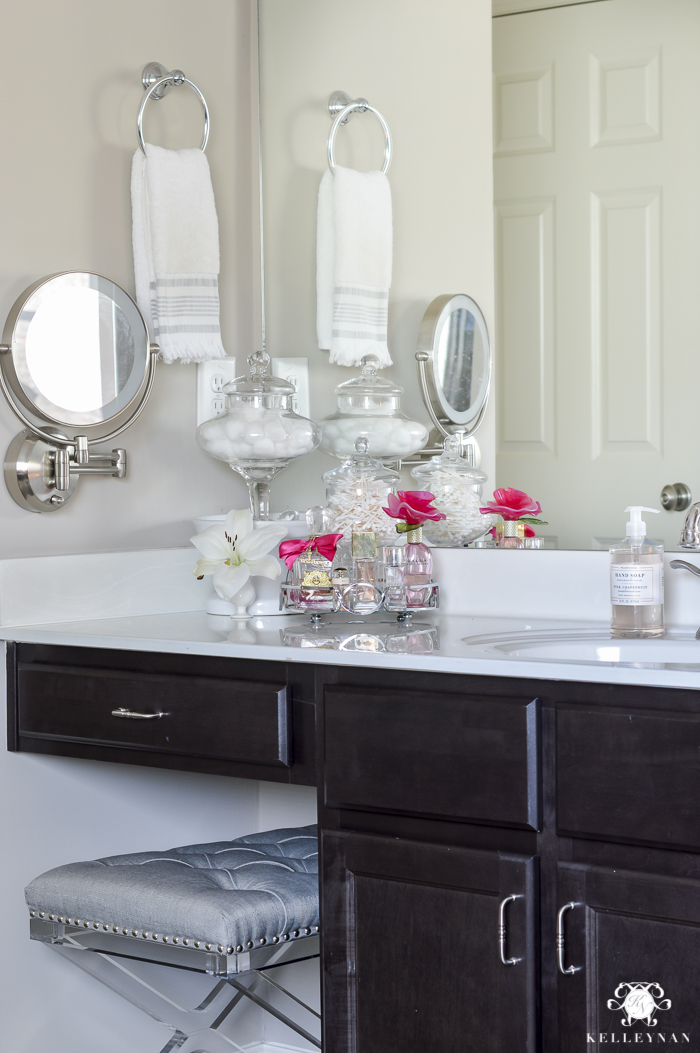 Vanity Organizing Tips & Favorite Bathroom Vanity Organizers - Kelley Nan