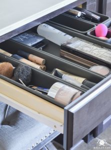 Vanity Makeup Drawer and Bathroom Cabinet Organization- Kelley Nan
