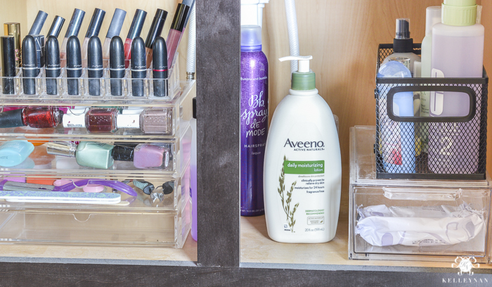 Vanity Makeup Drawer and Bathroom Cabinet Organization- Kelley Nan