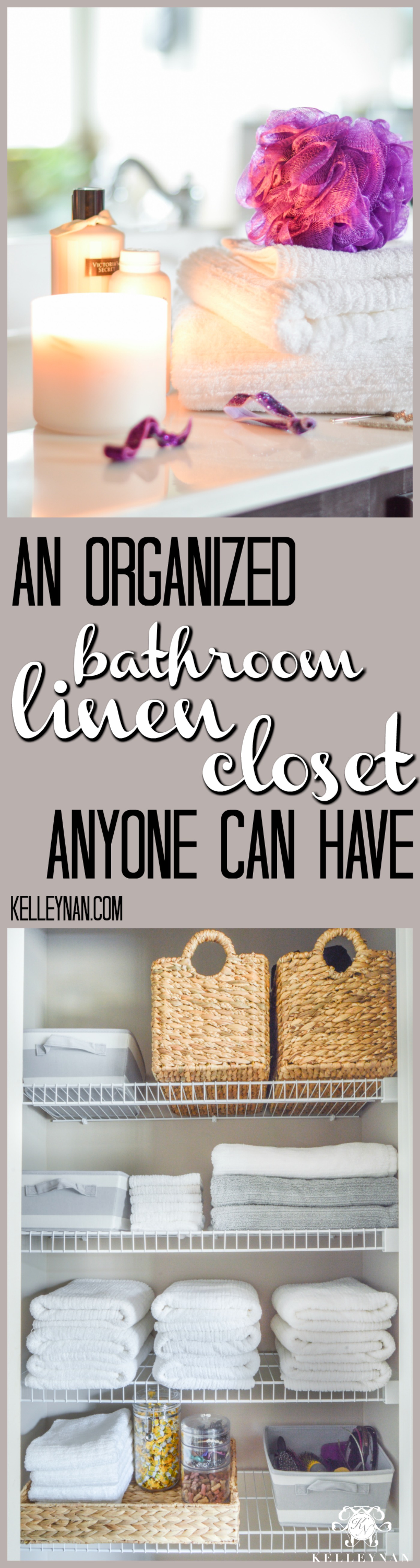 Easy Bathroom Organization & Linen Closet Refresh