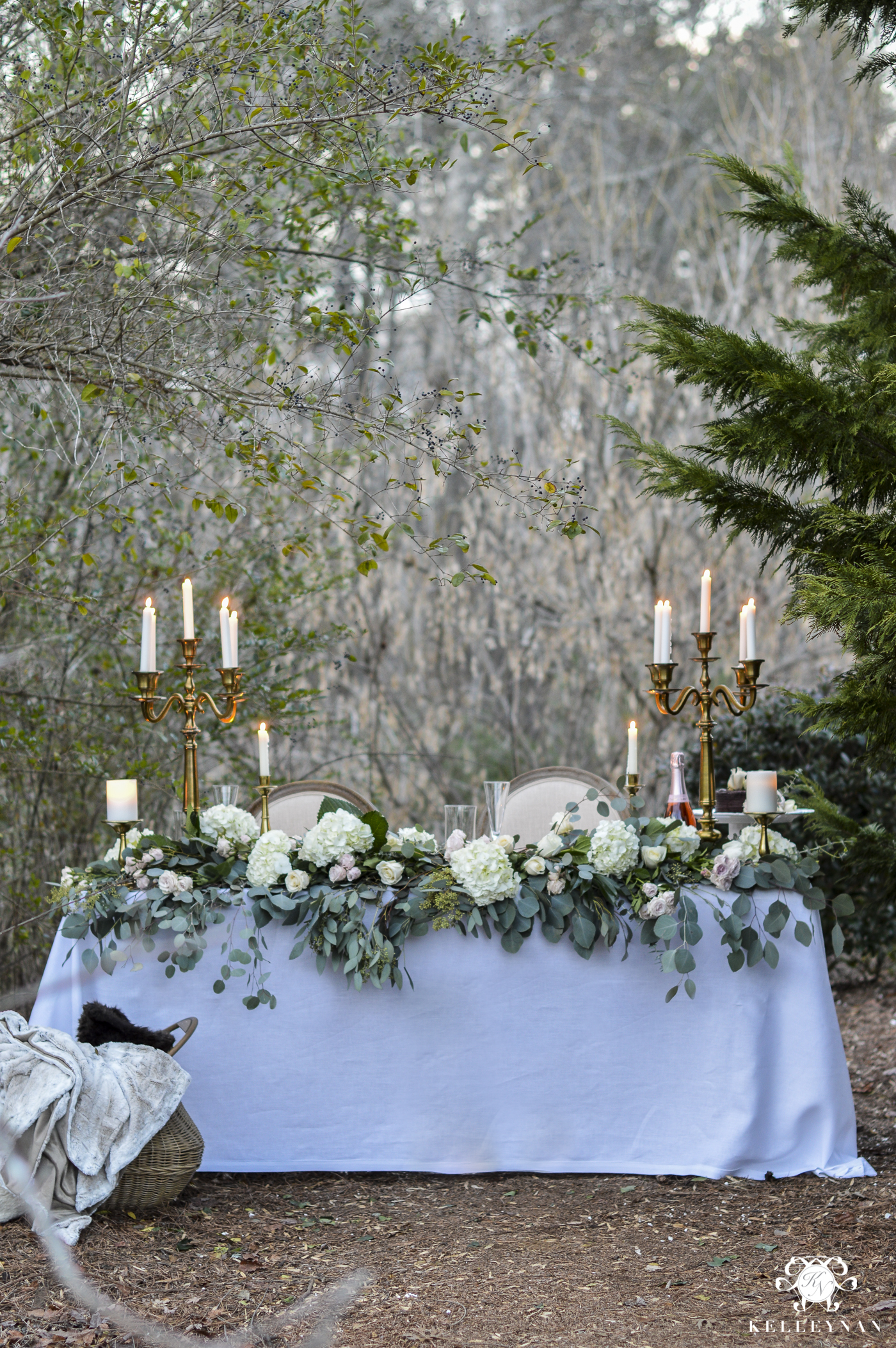 Romantic Outdoor Sweetheart Table - Kelley Nan