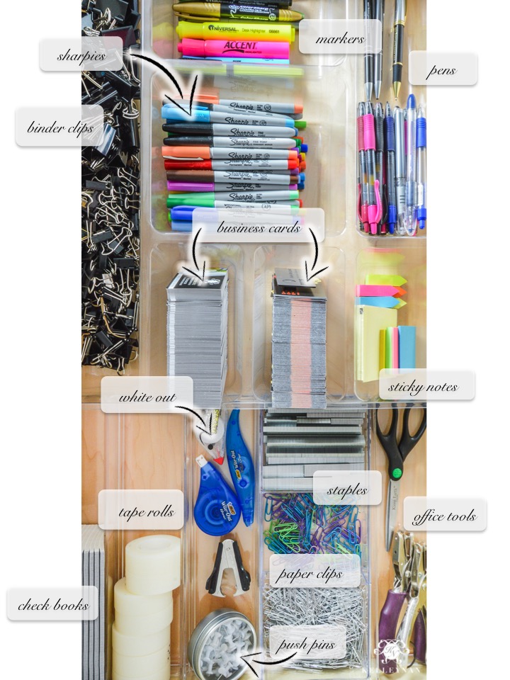 Organized and Functional Office Supply Drawers - Kelley Nan