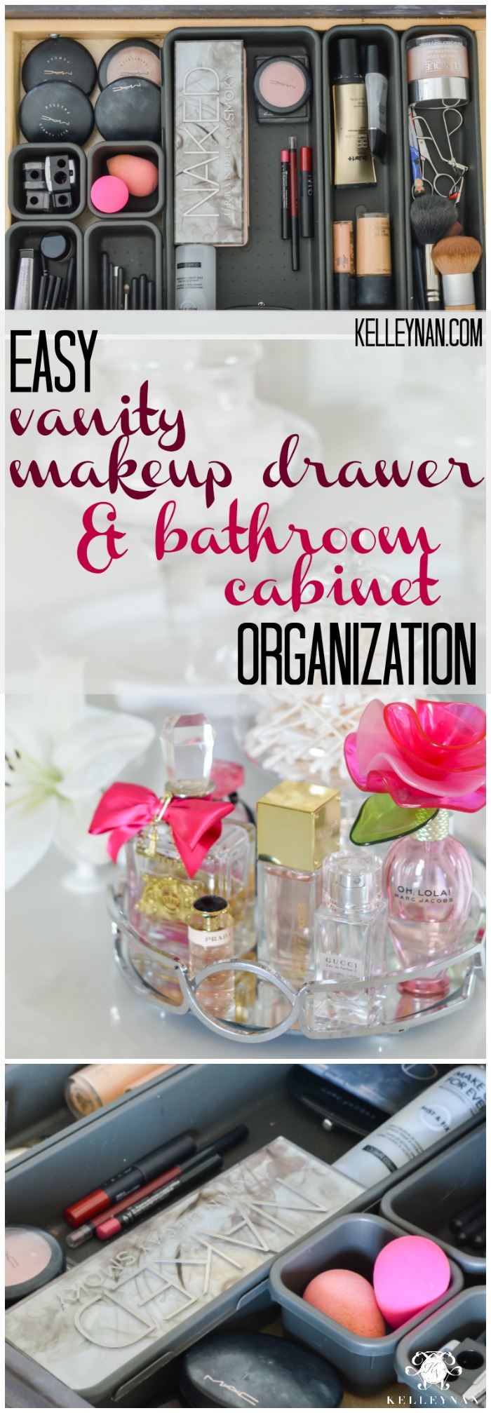 Organization Ideas When There's No Drawers in the Bathroom- Kelley Nan