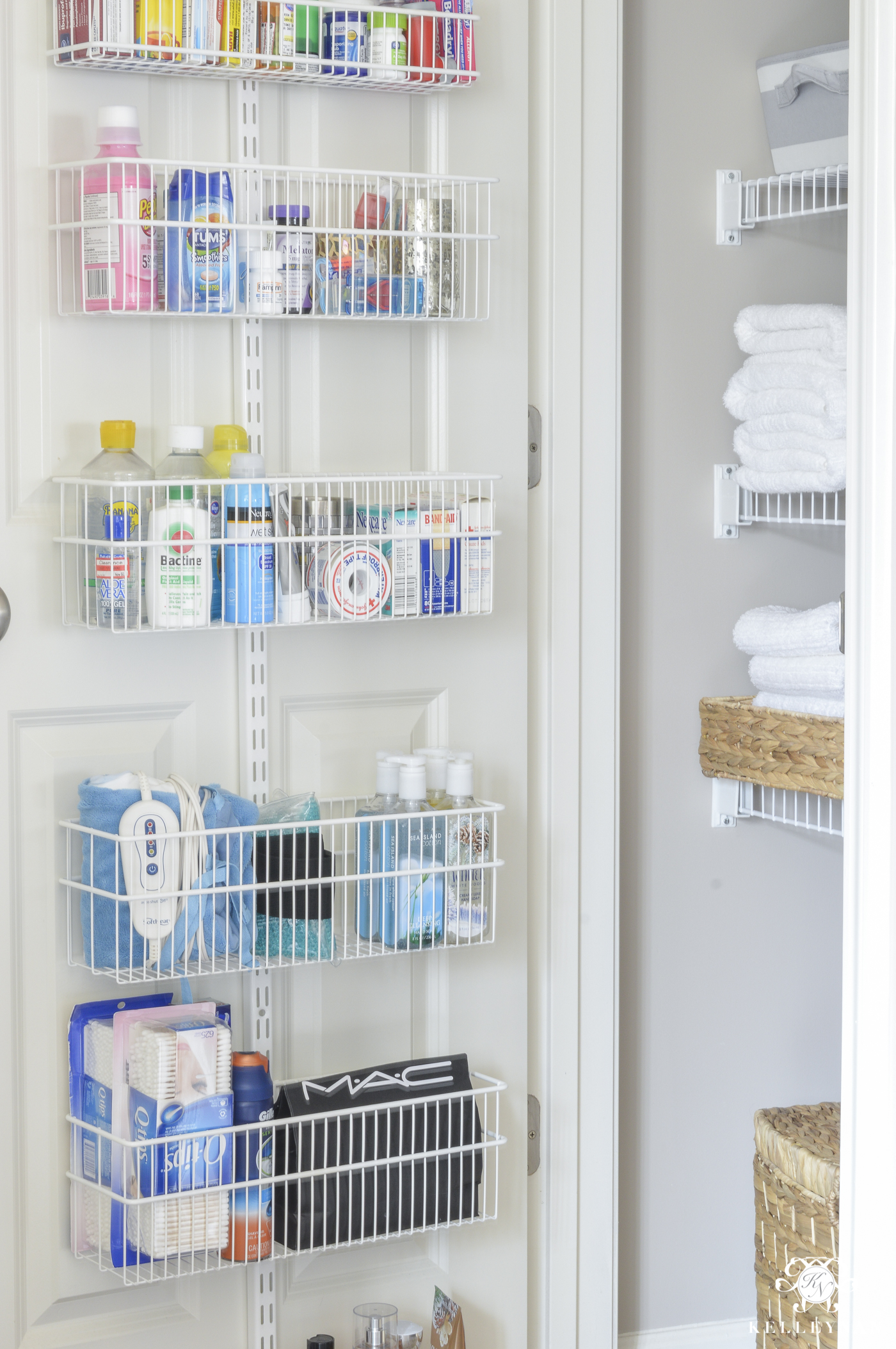 Organized Bathroom Linen Closet Anyone Can Have - Kelley Nan