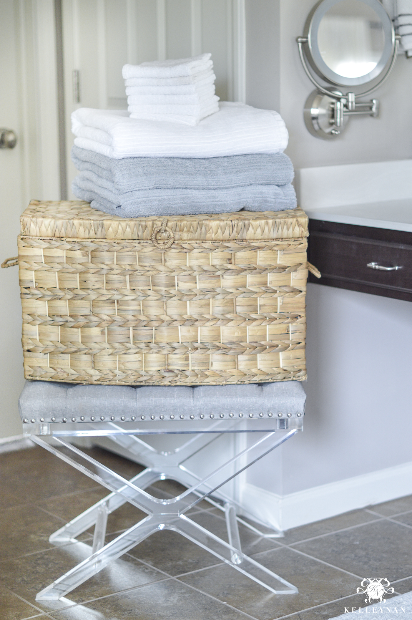 Organizing A Master Bathroom Linen Closet - Thistle Key Lane