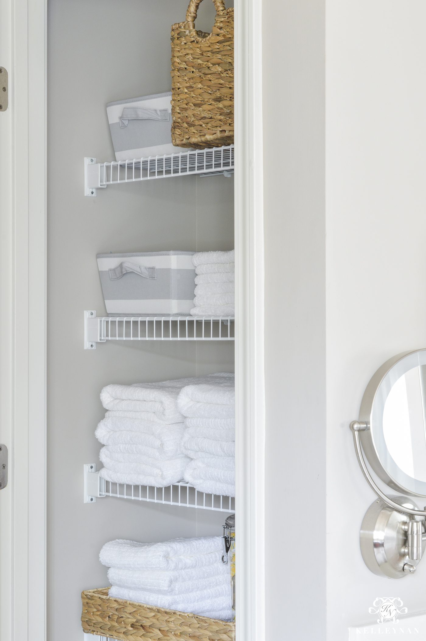 Organization Ideas When There's No Drawers in the Bathroom- Kelley Nan