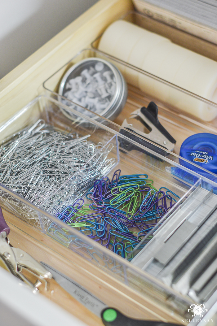 Organized and Functional Office Supply Drawers - Kelley Nan