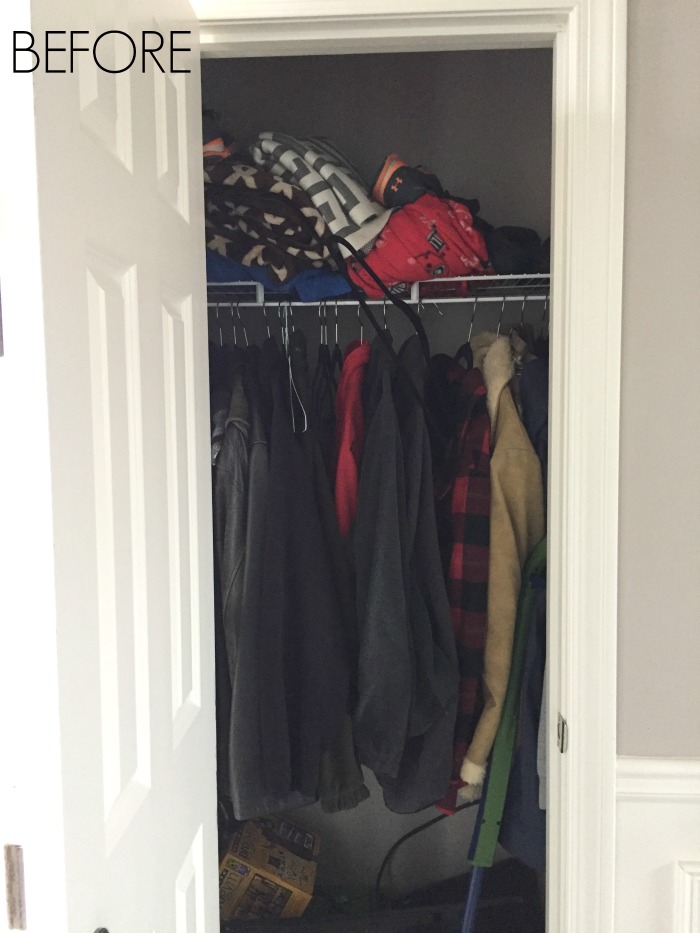 Organized Foyer Coat Closet- Before and After Makeover - Kelley Nan