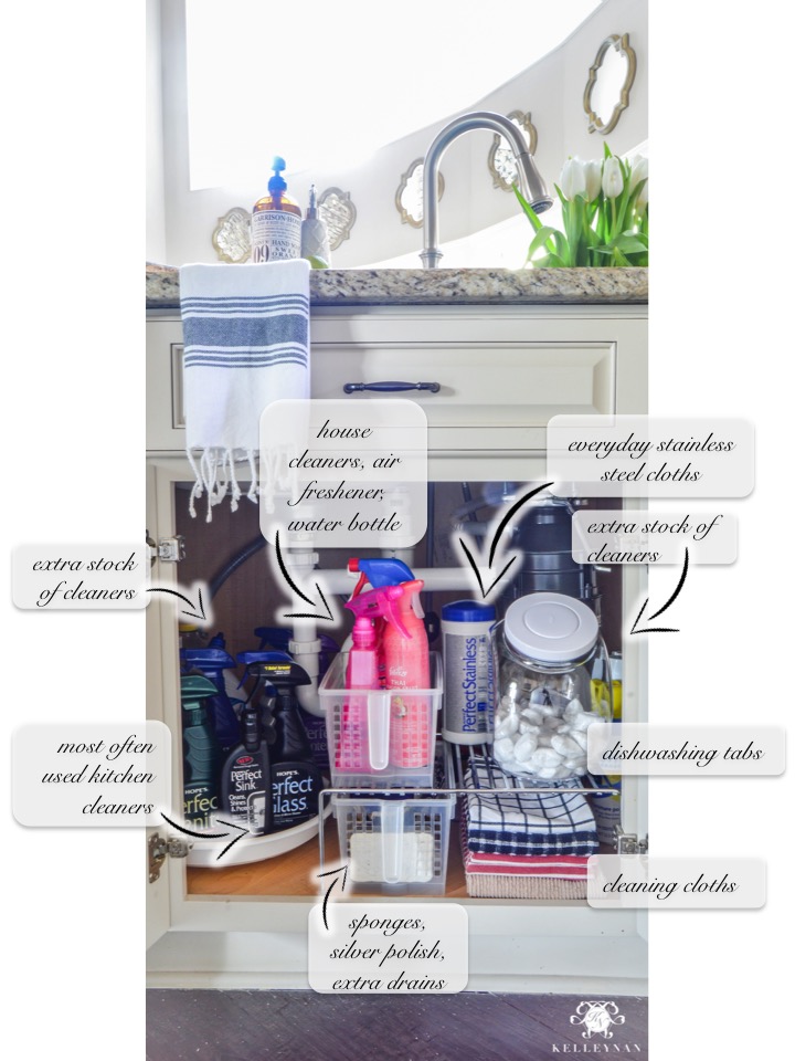 HOW TO ORGANIZE UNDER THE KITCHEN SINK - Jill Comes Clean