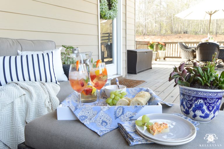 A Porch Makeover and a Relaxing Date Night on the Deck Kelley Nan