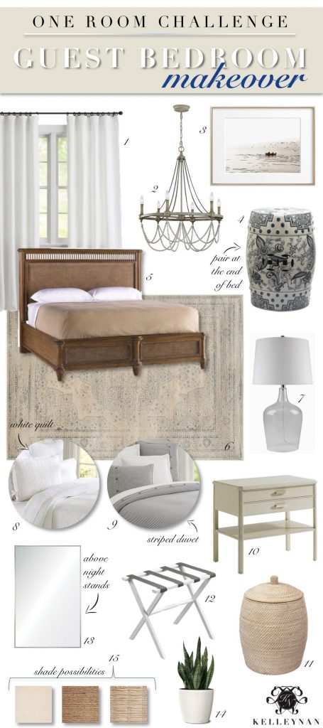 One Room Challenge- Week 1: Guest Bedroom Makeover - Kelley Nan