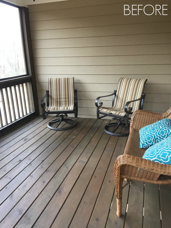 Screened In Bedroom Porch Before Makeover